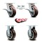 Service Caster 6 Inch Kingpinless Poly on Polyolefin Caster Brake and Swivel Lock 2 Rigid, 2PK SCC-KP30S620-PPUR-SLB-BSL-2-R-2 - alternate 5